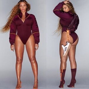 Adidas X Ivy Park TT Bodysuit Maroon Amazon Red Solar Orange Beyoncé